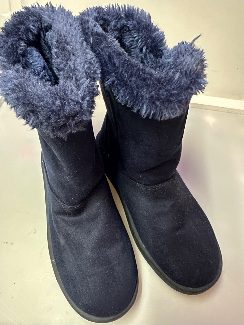Women’s Faux Fur Lined Winter Boots - Navy